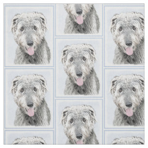 Irish Wolfhound Painting - Niedliche Original Hund Stoff