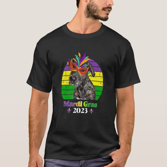 Irish Wolfhound Party Dog Mardi Gras 2023 T-Shirt (Vorderseite)