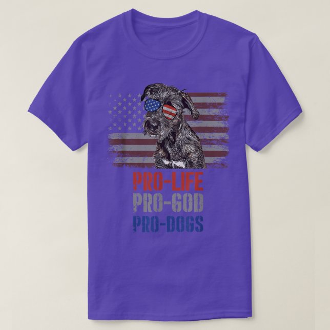 Irish Wolfhound Pro Life Pro God Pro Hunde T-Shirt (Design vorne)