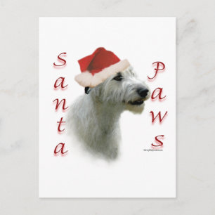 Irish Wolfhound Santa Paws Feiertagspostkarte