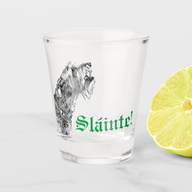 Irish Wolfhound Shot Glass Schnapsglas (Vorderseite)