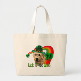 Irish Wolfhound St Patricks Jumbo Stoffbeutel