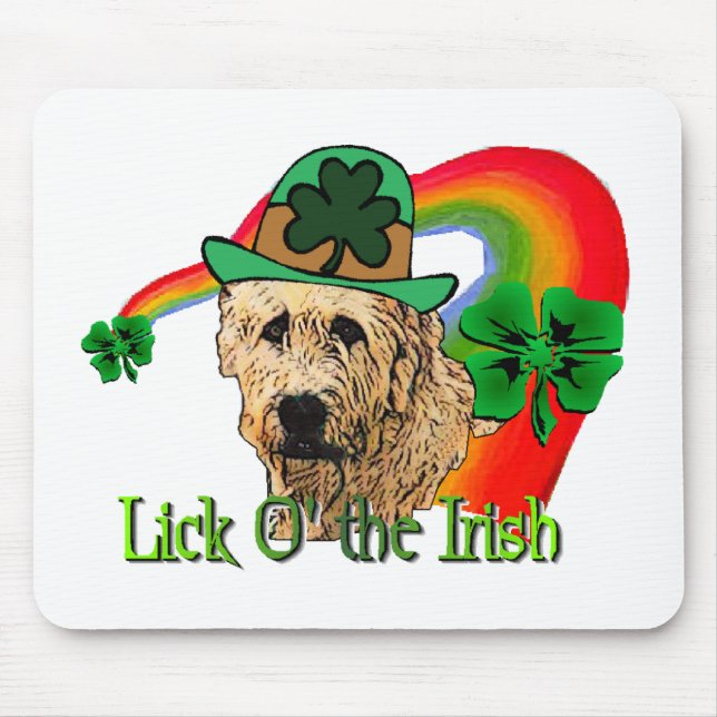 Irish Wolfhound St Patricks Mousepad (Vorne)