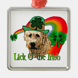 Irish Wolfhound St Patricks Ornament Aus Metall