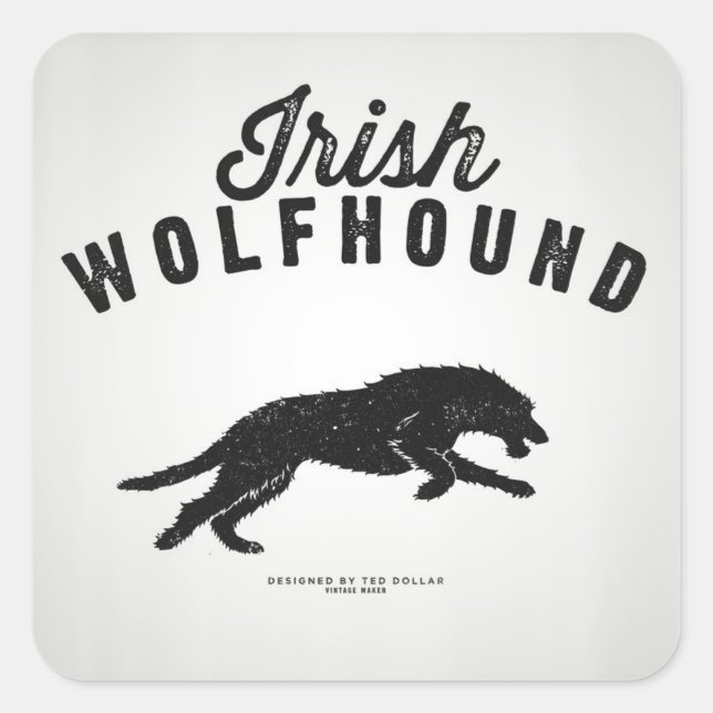 Irish Wolfhound Sticker (Vorderseite)