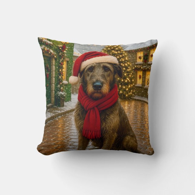 Irish Wolfhound Urlaub  Kissen (Vorderseite)