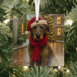 Irish Wolfhound Urlaub Ornament Aus Glas