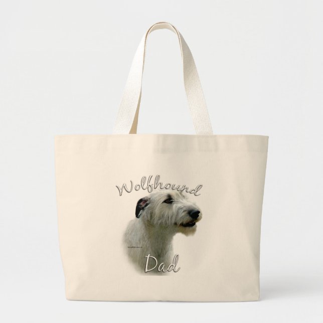 Irish Wolfhound Vater 2 Jumbo Stoffbeutel (Vorne)