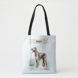 Irish Wolfhound Wasserfarben Personalisierter Hund