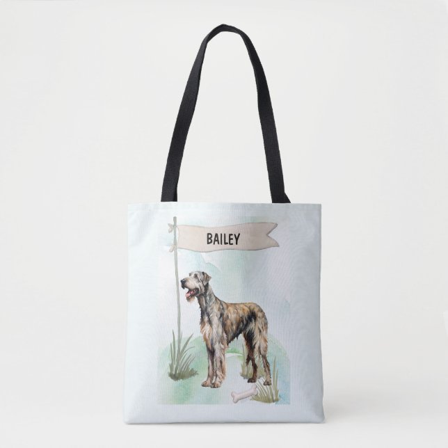 Irish Wolfhound Wasserfarben Personalisierter Hund (Vorderseite)