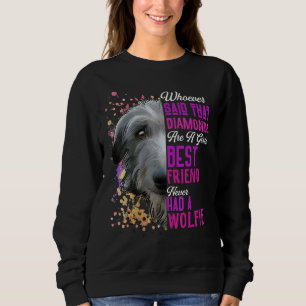 Irish Wolfhounds sind der beste Freund eines Mädch Sweatshirt