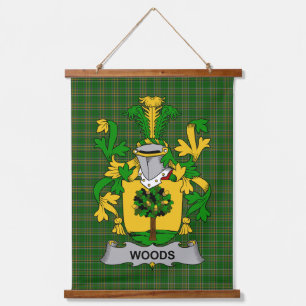 Irish Woods Wappen Familienwappen Wandteppich Mit Holzrahmen