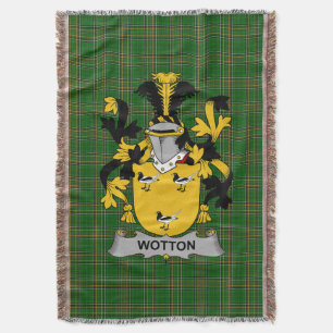Irish Wotton Coat of Arms Familienwappen Irland Decke