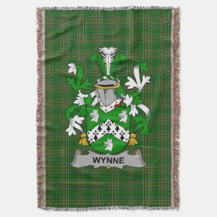 Irish Wynne Coat of Arms Familienwappen Irland Decke