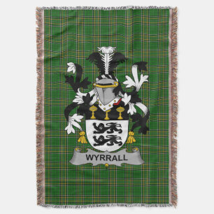 Irish Wyrrall Coat of Arms Familienwappen Irland Decke
