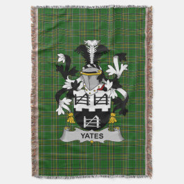Irish Yeates Coat of Arms Familienwappen Irland Decke