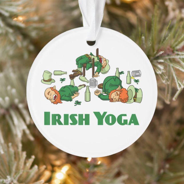 Irish Yoga Funny St. Patrick's Day Ornament (Baum)
