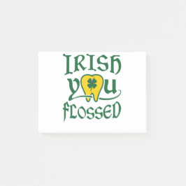 Irish You Flossed Dental St Patricks Day Post-it Klebezettel