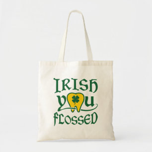 Irish You Flossed Dental St Patricks Day Tragetasche