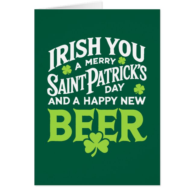 Irish You Merry Saint Patrick's Day Happy New Beer (Vorne)