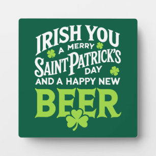 Irish You Merry Saint Patrick's Day Happy New Beer Fotoplatte