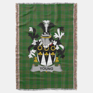 Irish Young Coat of Arms Familienwappen Irland Decke