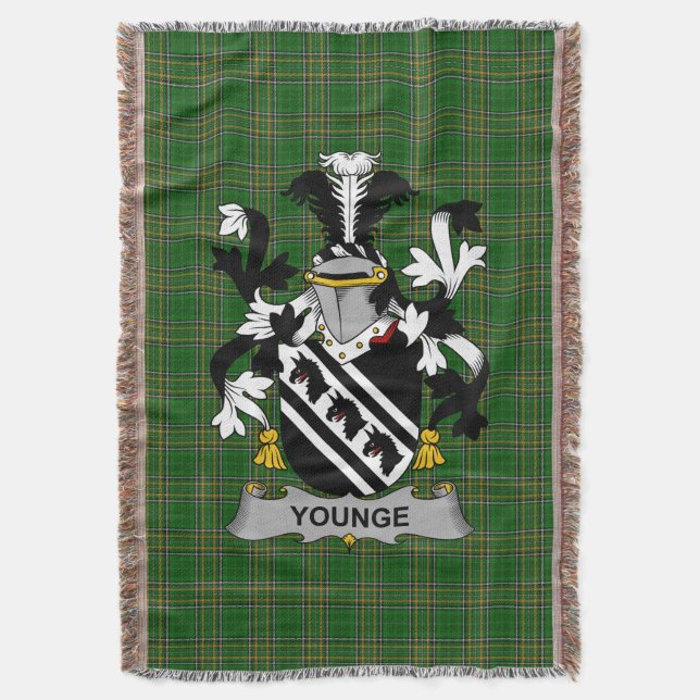 Irish Younge Coat of Arms Familienwappen Irland Decke (Vorderseite Vertikal)