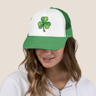 Irishcher Shamrock-Kleeblatt Glückspilz Truckerkappe