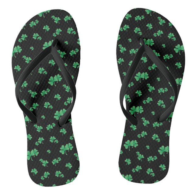 Irishches Kleeblattmuster Flip Flops (Fußbett)
