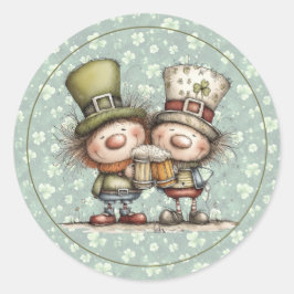 Irishisch inspirierter St. Patrick’s Day-Umschlagv Runder Aufkleber