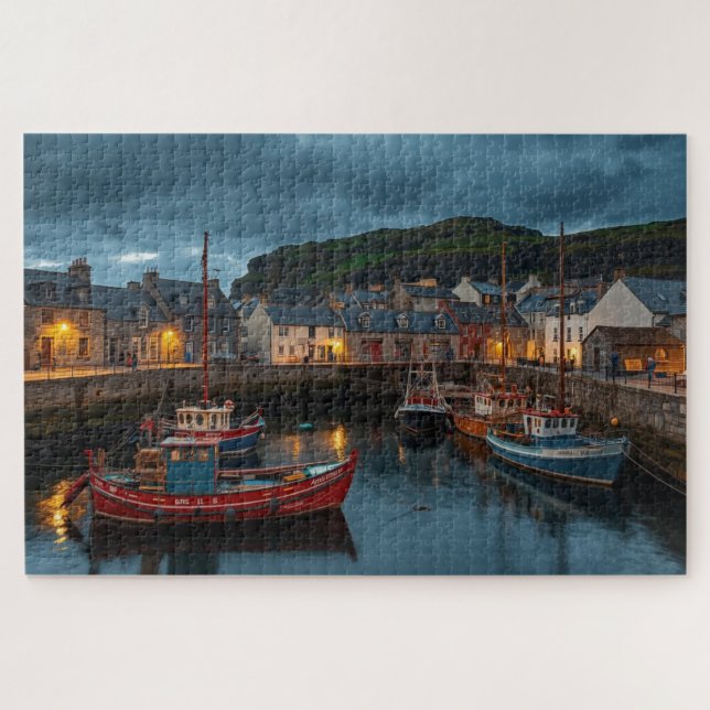 Irishisches Küstenhafen-Städte-Puzzle Puzzle (Horizontal)