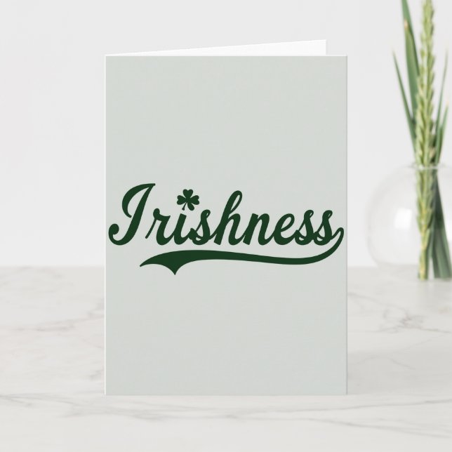 Irishness Shamrock Green Pattern Card Karte (Vorderseite)