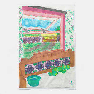 Irish's Kitchen Window Geschirrtuch