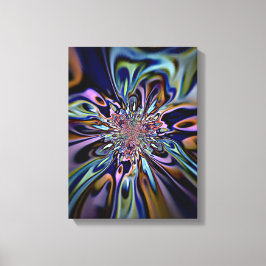 Irisierende Energiefluss-Fraktal-Kunst Leinwanddruck