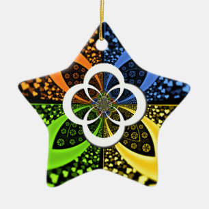 Irisierende Herzen Nahtlose Tupfen Abstrakte Kunst Keramik Ornament