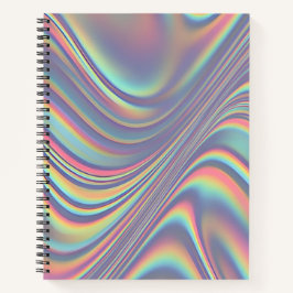 Irisierende holografische Wirbeltextur Notizbuch