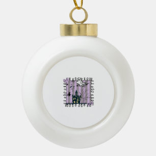 Irisierende Kokette Halloween Keramik Kugel-Ornament