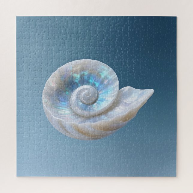 Irisierende Nautilus-Schnecken-Spirale Puzzle (Vertikal)
