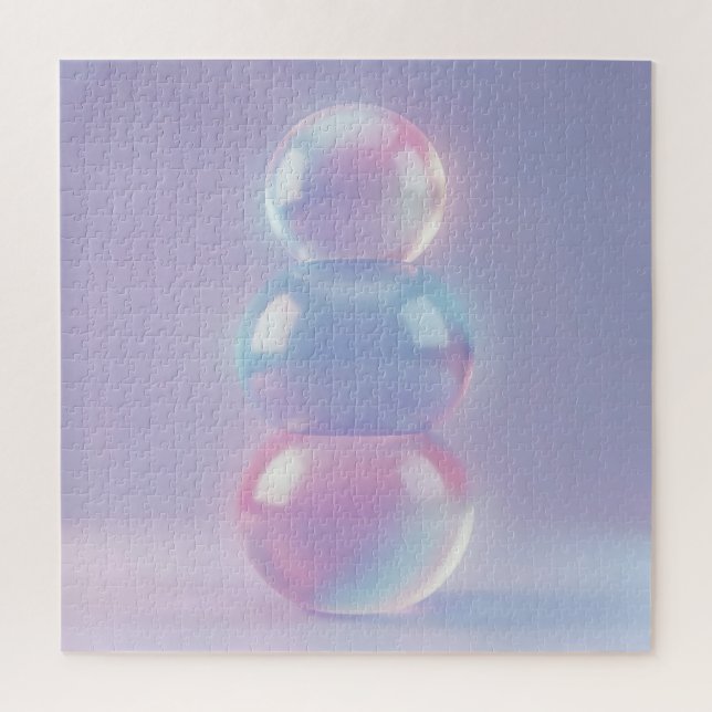 Irisierende Pastell-geschichtete Kugeln Träumerisc Puzzle (Vertikal)