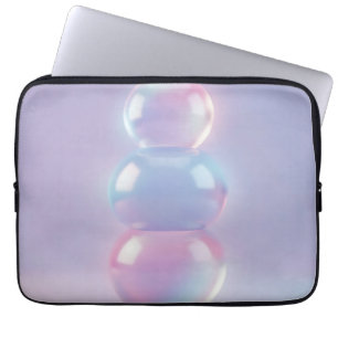 Irisierende Pastell-geschichtete Sphären Träumeris Laptopschutzhülle
