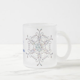 Irisierende Snowflake-Tasse Mattglastasse