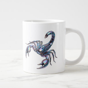 Irisierender Cyber Skorpion Mechanische Kunst Jumbo-Tasse