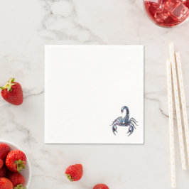 Irisierender Cyber Skorpion Mechanische Kunst Serviette
