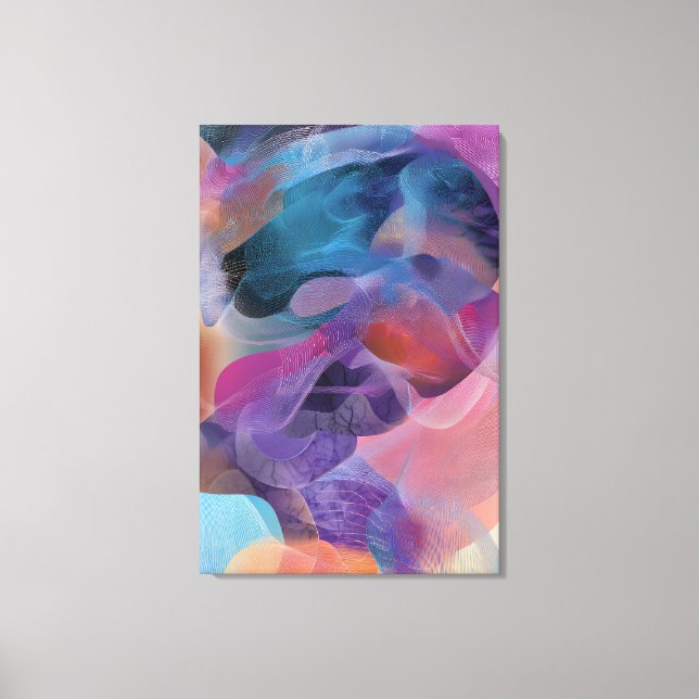 Irisierender Faden Gesicht Prisma Portrait Leinwanddruck (Vorderseite)