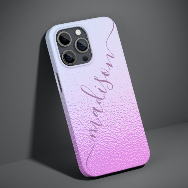 Irisierender Girl Pink Shimmer Personalisierter Na Case-Mate iPhone Hülle (Von Creator hochgeladen)