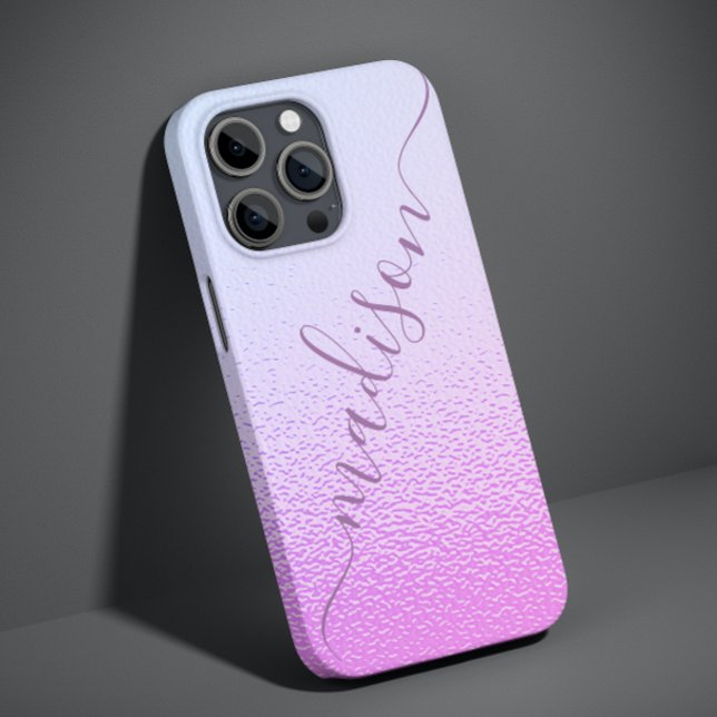 Irisierender Girl Pink Shimmer Personalisierter Na Case-Mate iPhone Hülle (Von Creator hochgeladen)