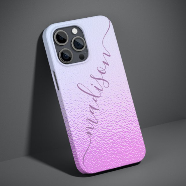 Irisierender Girl Pink Shimmer Personalisierter Na Case-Mate iPhone Hülle (Von Creator hochgeladen)