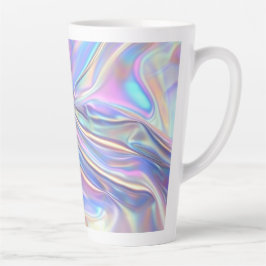Irisierender glänzender Metallstoff, Türkis Gold L Milchtasse