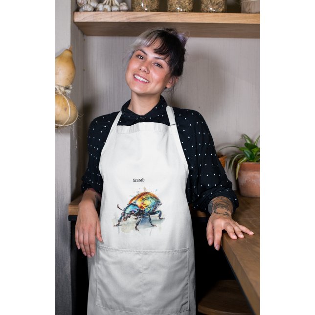 Irisierender Käfer in Wasserfarbe, nach Maß Schürze (Von Creator hochgeladen)
