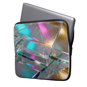 Irisierender Regenbogen - Holografischer Glitter Laptopschutzhülle